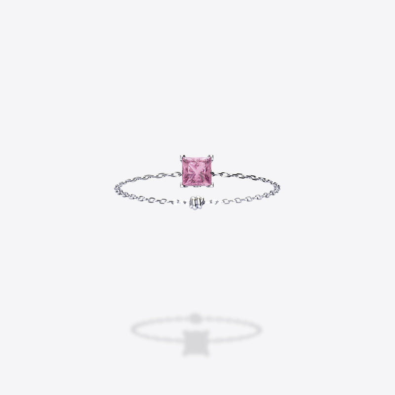 18K White Gold-Princess