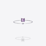 18K White Gold-Princess