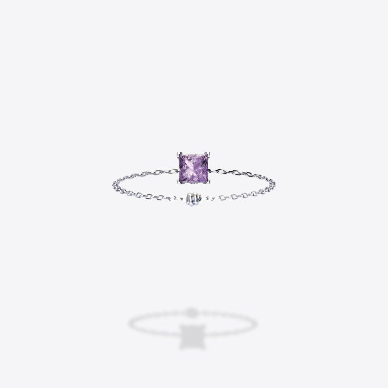 18K White Gold-Princess