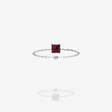 18K White Gold-Princess