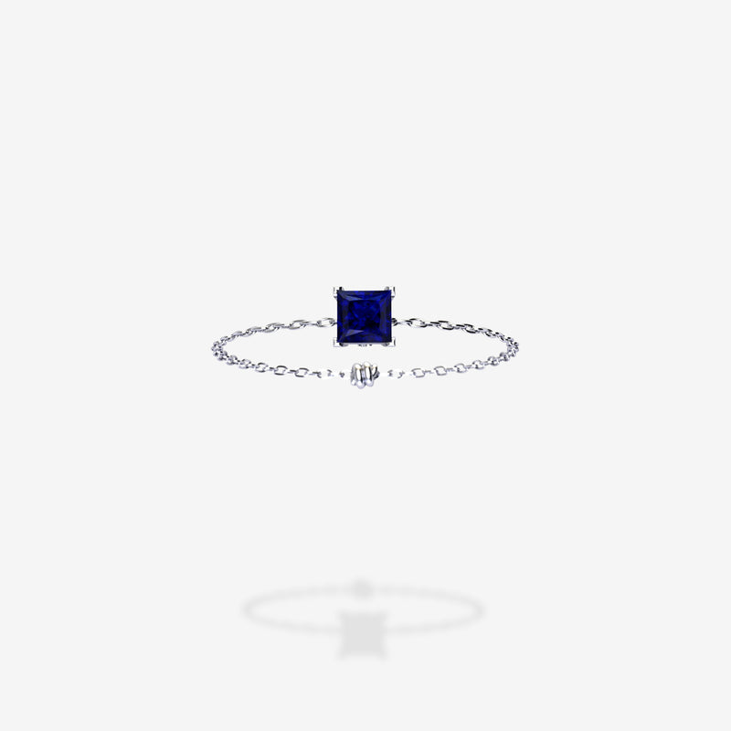 18K White Gold-Princess