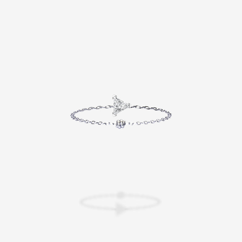 18K White Gold-Triangle